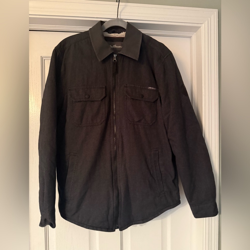 Eddie Bauer Men's Charcoal Jacket-Size Medium